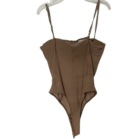 Rubylishious Taupe Bodyshape  size Medium  Adjustable spaghetti straps bodysuit - Picture 2 of 3